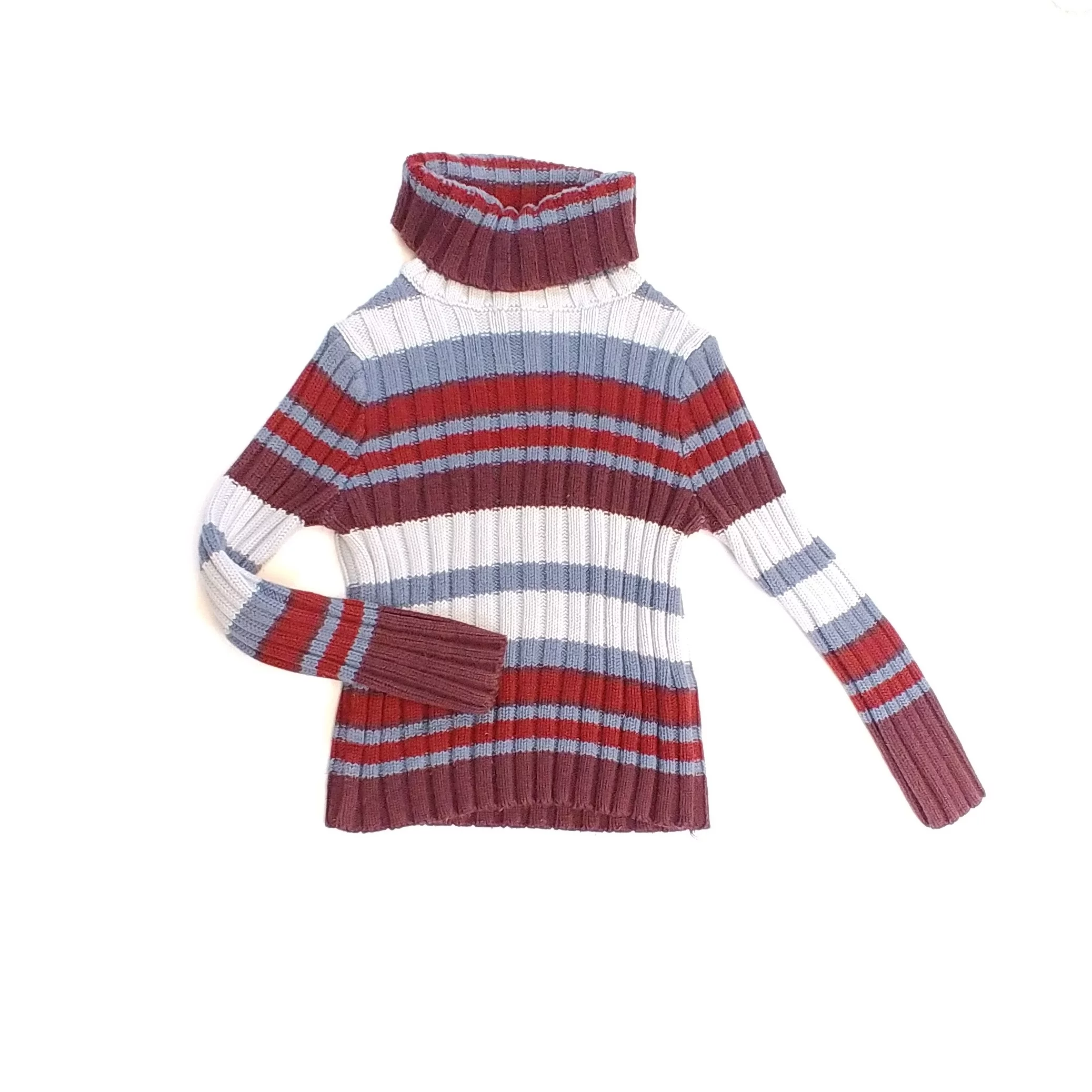 Chandail en tricot ligné pour fille